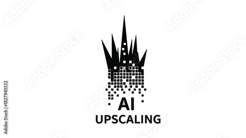 Digital AI upscaling technology enhances image clarity and detail for sharper visuals