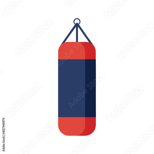 Vector illustration of a boxing punching bag isolated