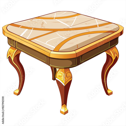 luxury marble table concept on white background