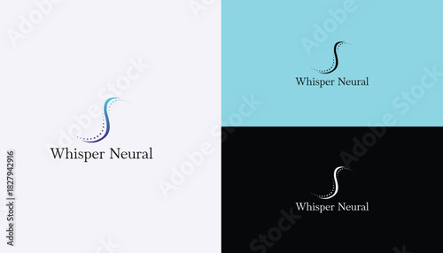 Neural Wave Logo Design – Abstract Dotted Flow Symbol