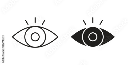 Visible icons set. Simple line vector illustration