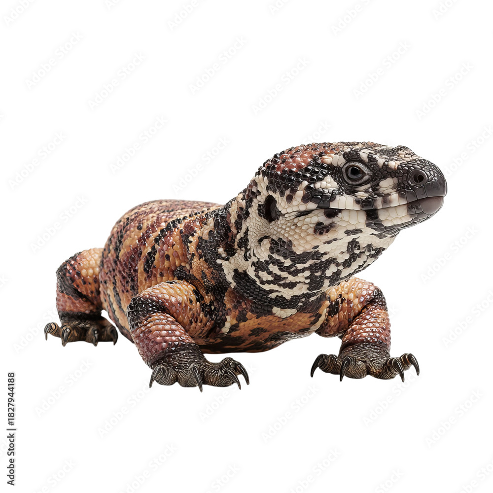 Fototapeta premium Png of chuckwalla lizard isolated on transparent background, a reptile with a flattened body and loose folds of skin