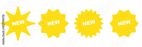 sale price stickers and labels, star and rosette, sunburst, callout and splash, stamp and tag badges.