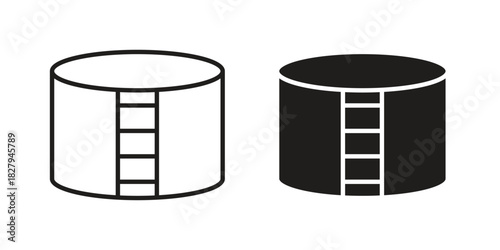 Oil storage icon on white background. Stock vector icon