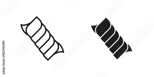 Pasta icon on white background. Stock vector icon