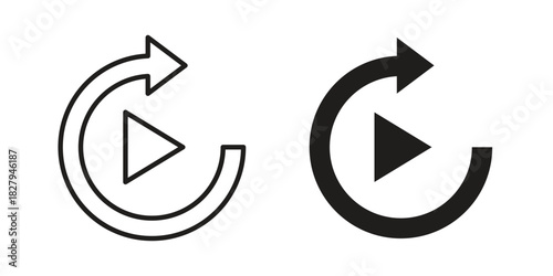 Playback icon on white background. Stock vector icon