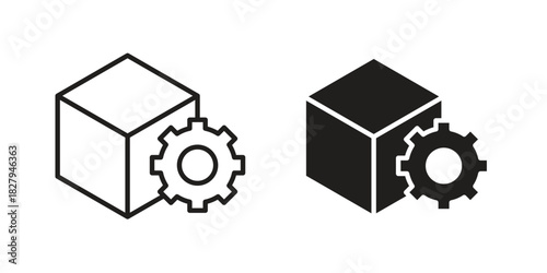 Product management icon on white background. Stock vector icon