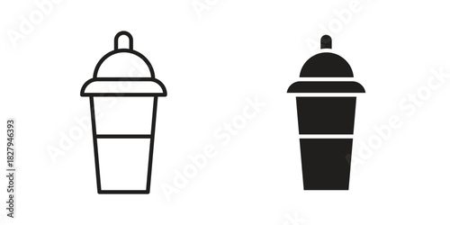 Protein shake icon on white background. Stock vector icon