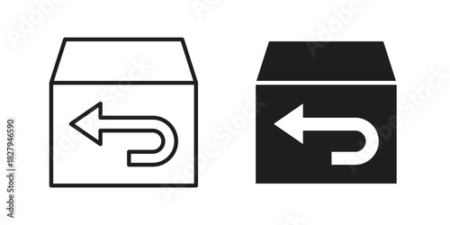 Return purchase icon on white background. Stock vector icon