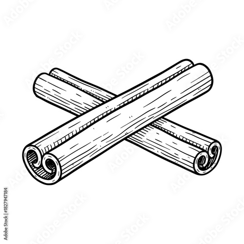 Warm aromatic cinnamon sticks for cozy autumn recipes and festive holiday baking, a natural spice with a vintage, rustic, and culinary appeal
