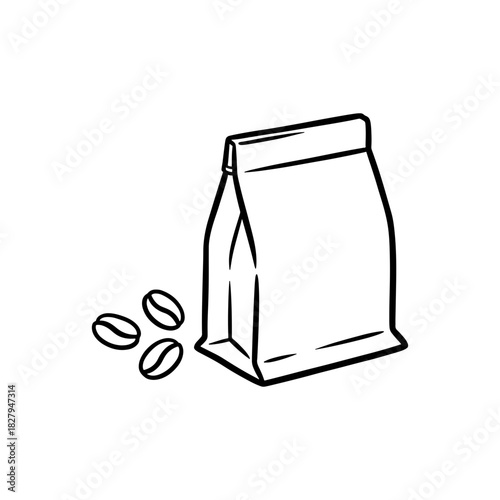 Freshly roasted coffee beans in a sealed bag, ready to brew your perfect cup, enjoy aromatic flavors and boost your energy every morning