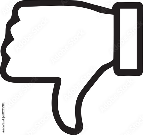 Simple thumbs down icon indicating disapproval or dislike