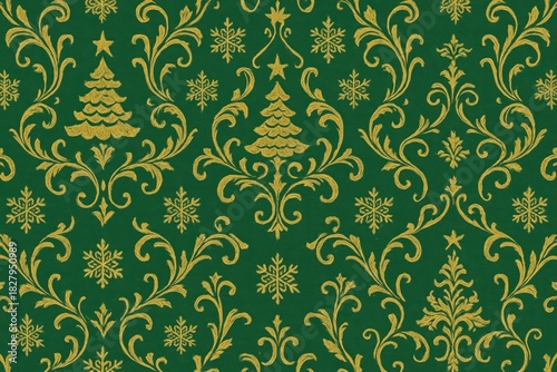 Wallpaper Mural Elegant festive holiday pattern background Torontodigital.ca
