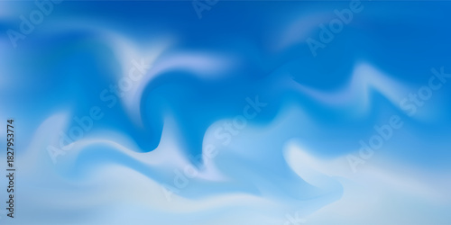 Winter Blue Gradient Background. Christmas blue white snowy landscape bg. Fluid wave soft transitions. vector eps10