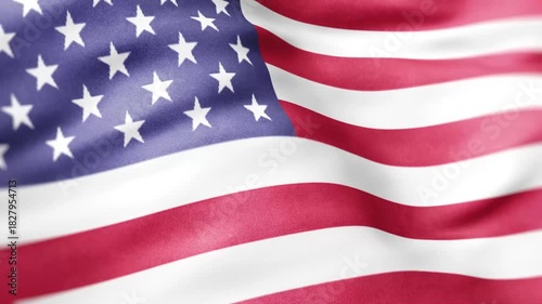 USA American Flag Waving Stars and Stripes 3D Render
