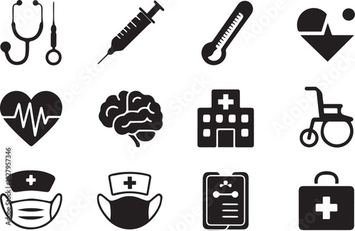 Medical and surgical intruments Illustrator Artwork