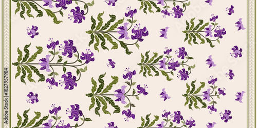 Vector Hand drawn colourful geometric flowers Motifs African boho paisley, seamless patterns with floral for fabric Ethnic Indian Pattern, textiles, clothing, wrapping paper, backdrop, banner.
