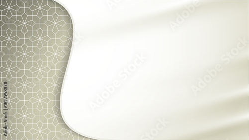 Islamic background with islamic ornamental on waving shape design for islamic holiday celebration