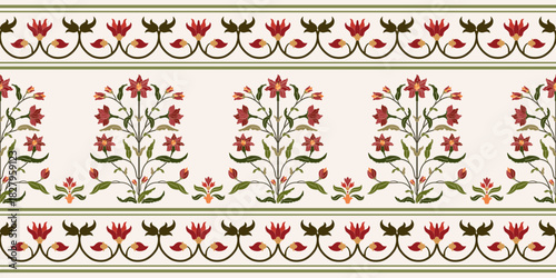 Vector Hand drawn colourful geometric flowers Motifs African boho paisley, seamless patterns with floral for fabric Ethnic Indian Pattern, textiles, clothing, wrapping paper, backdrop, banner.
