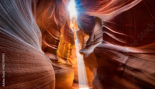 Sunbeam In Upper Antelope Canyon In Page Arizona