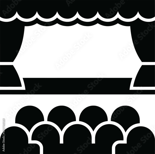 Theater Stage and Auditorium Icon