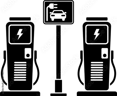 Electric Vehicle Charging Station Icon