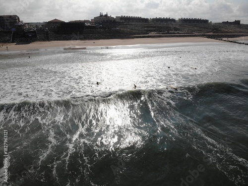 Lacanau et surf vu du ciel