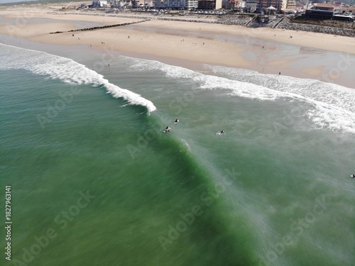 Lacanau et surf vu du ciel