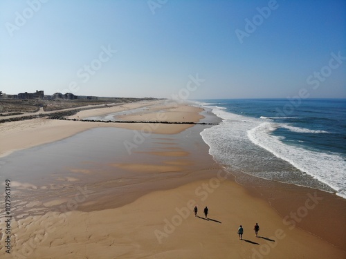 Lacanau et surf vu du ciel