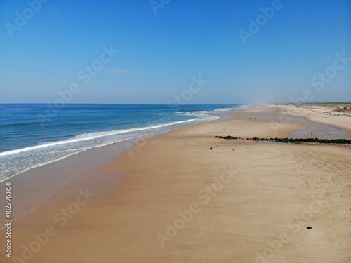 Lacanau et surf vu du ciel