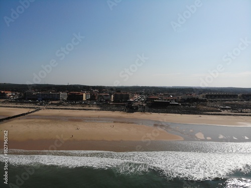 Lacanau et surf vu du ciel