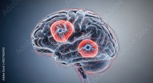 Human Brain Anatomy Showing Brain Stem Thalamus Hypothalamus Limbic System Cerebral Cortex Medical Health Concept 3d Rendering Isolated 200 Chars
