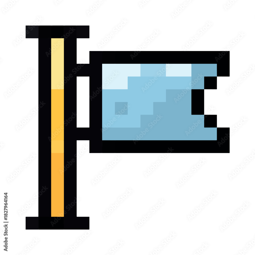 Fototapeta premium flag pixel art icons 16x16 pixels, use for game retro icon y2k style vintage computer, vector illustration