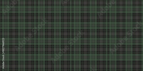 Deep Forest Green Tartan Check Seamless Texture