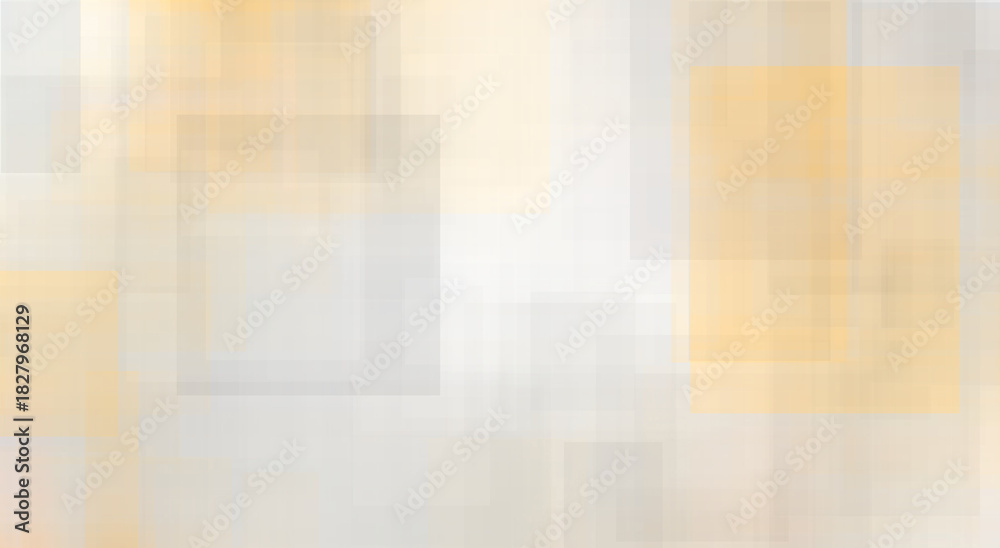 Obraz premium Jasne geometryczne tło z półprzezroczystymi kwadratami w odcieniach beżu i szarości.