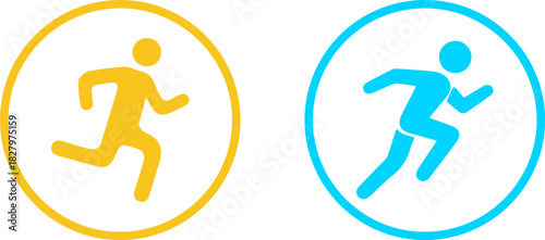 Surfer sport sign vector illustration of a running athlete silhouette on the beach