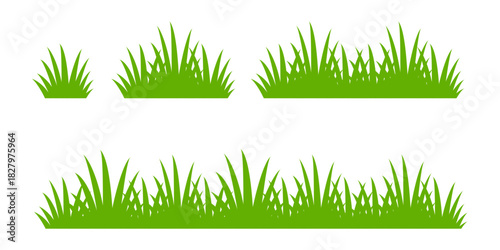 green grass illustration, sustainable grass nature, grass design in flat style