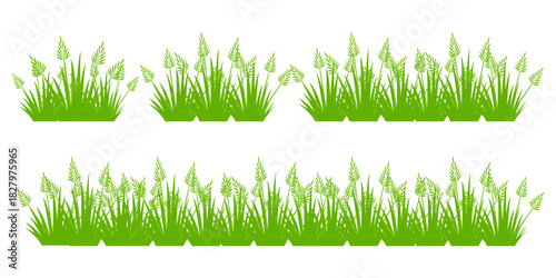 green grass illustration, sustainable grass nature, grass design in flat style