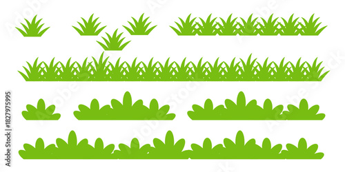 green grass illustration, sustainable grass nature, grass design in flat style