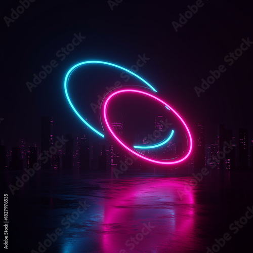 abstract background with glowing lights