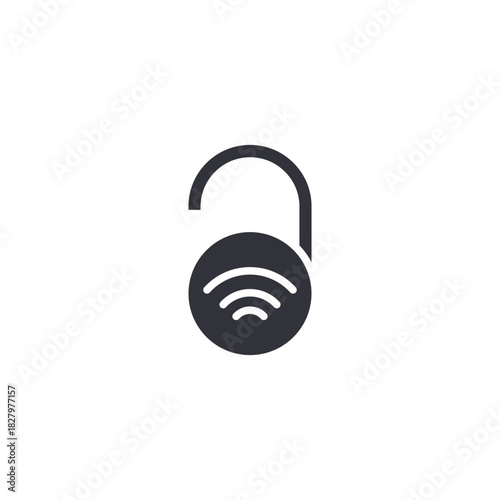 Open padlock icon symbolizing vulnerability, unsecured access, network breach risk, and cybersecurity awareness concept.