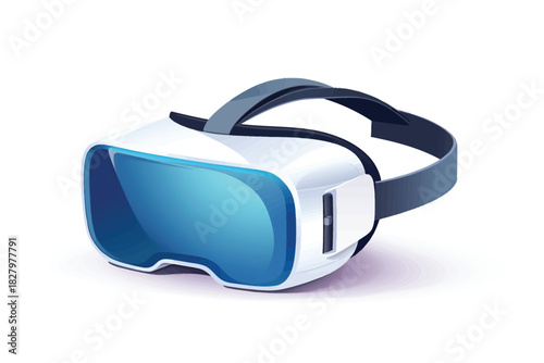 Virtual reality headset isolated vector style with transparent background illustration