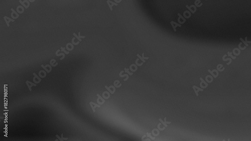 Minimalist Luxury Grainy Dark Grayscale Abstract Texture. Soft Black Liquid Flow Background With Subtle Gradient