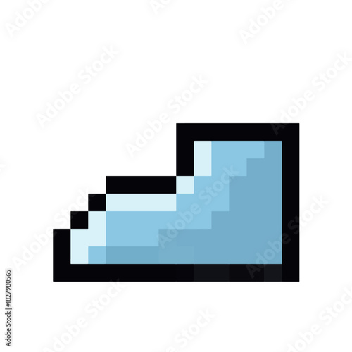 Boots pixel art icons 16x16 pixels, use for game retro icon y2k style vintage computer, vector illustration