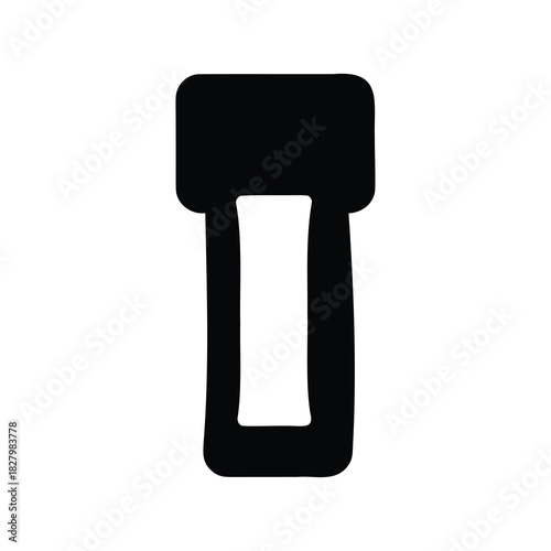 Monochrome schematic representation of an abstract vessel container with a top lid