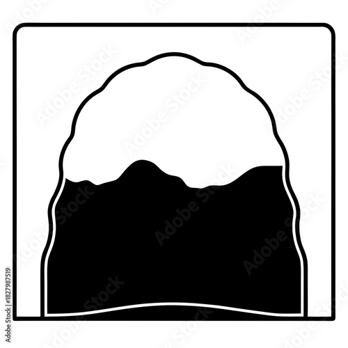 A cave entrance drawing