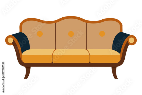 Elegant three seat sofa