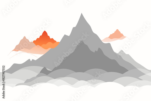 Mountain range landscape