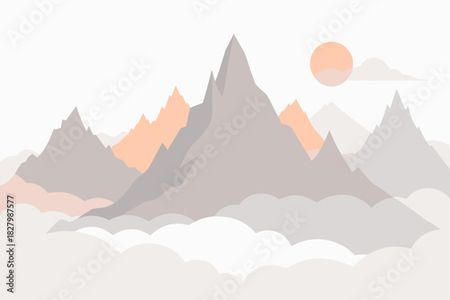 Mountains in the morning