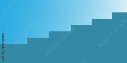 stairs with bright blue clouds in the background